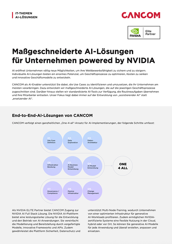 NVIDIA 3 AI Losungen NVIDIA Flyer